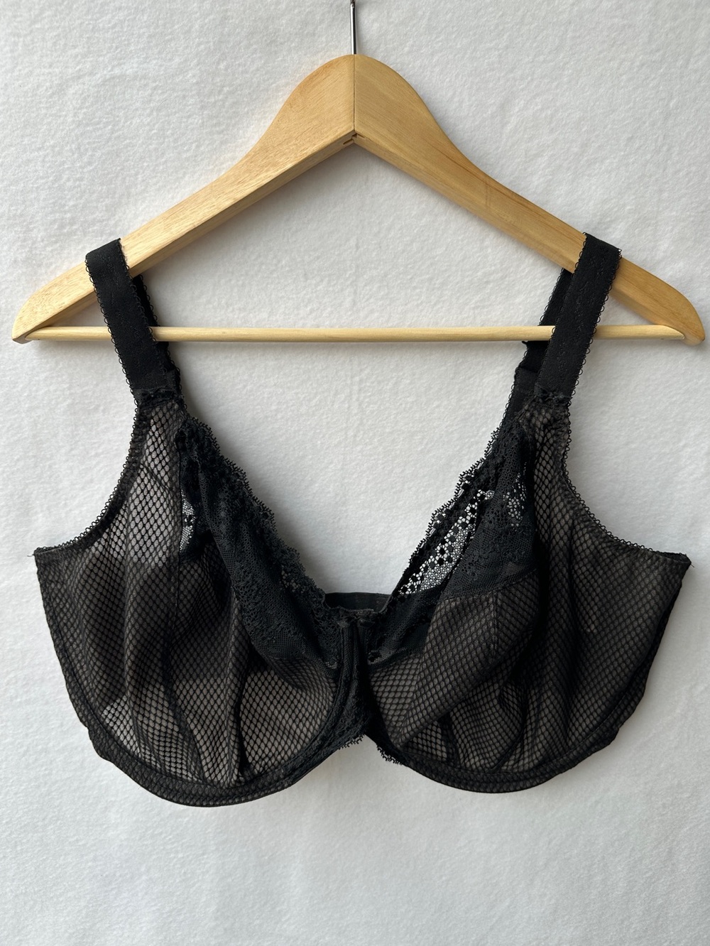 Elomi Charley Side Support Plunge Lace Underwire Bra in Black Size 40L - Picture 6 of 9